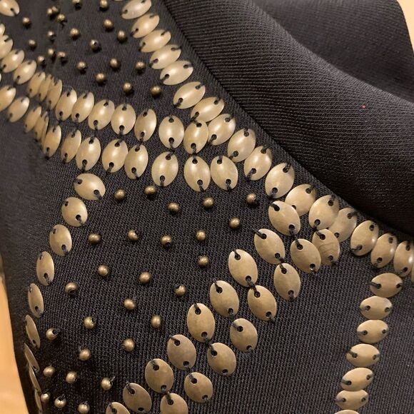 Suzy Chin Maggy sz 6 black beaded evening dress - Picture 4 of 6